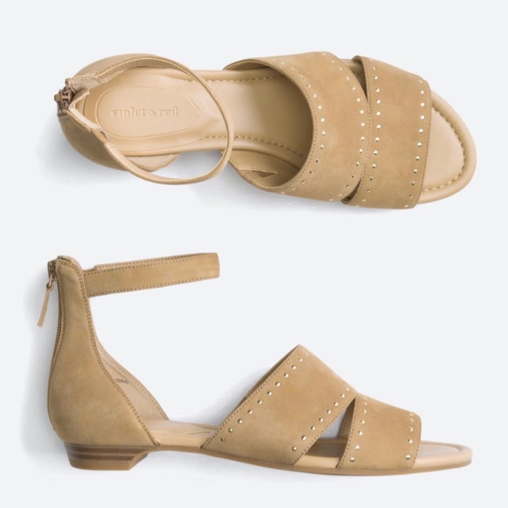 EUC Violet & Red DENISE Suede Sandal